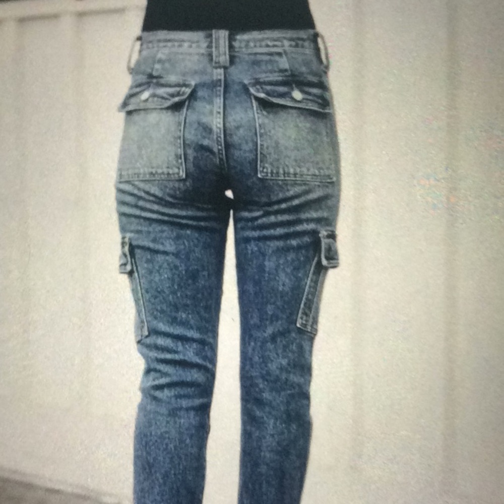 PIPPH HIGH RISE SLIM STRAIGHT CARGO DENIM!❤️👍👖 - Picture 6 of 12